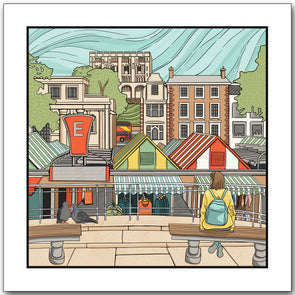Beautiful Norwich Castle, Norfolk Series Greeting Card by Artist Zoe Howard
